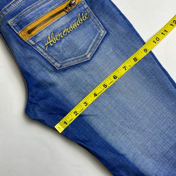 Abercrombie & Fitch Low Rise Straight Jeans Y2K  Embroidery Elk Zipper Pockets - Picture 13 of 14